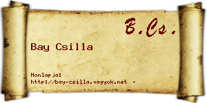 Bay Csilla névjegykártya