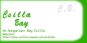 csilla bay business card